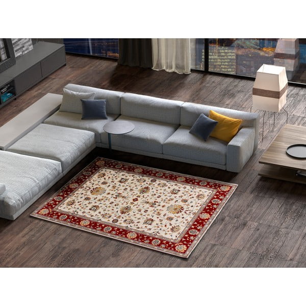 Rdeče-kremno bela preproga 140x200 cm Classic - Universal-image-1