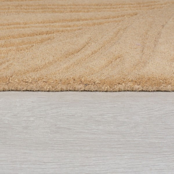 Svetlo rjava volnena preproga Flair Rugs Lino Leaf, 160 x 230 cm-image-4