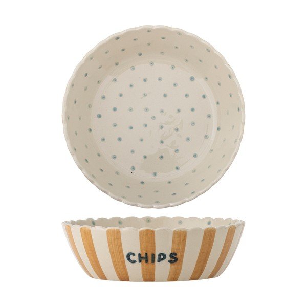 Rumena/kremno bela keramična skleda ø 24 cm Chip – Bloomingville-image-3