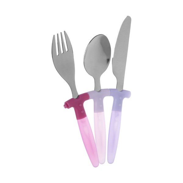 3-delni otroški jedilni pribor iz nerjavečega jekla Premier Housewares Rainbow-image-1