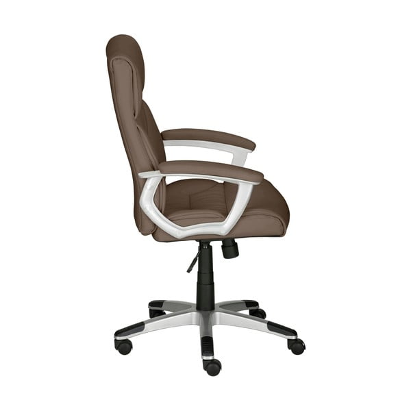 Rjav pisarniški stol iz umetnega usnja Flori – Støraa-image-2