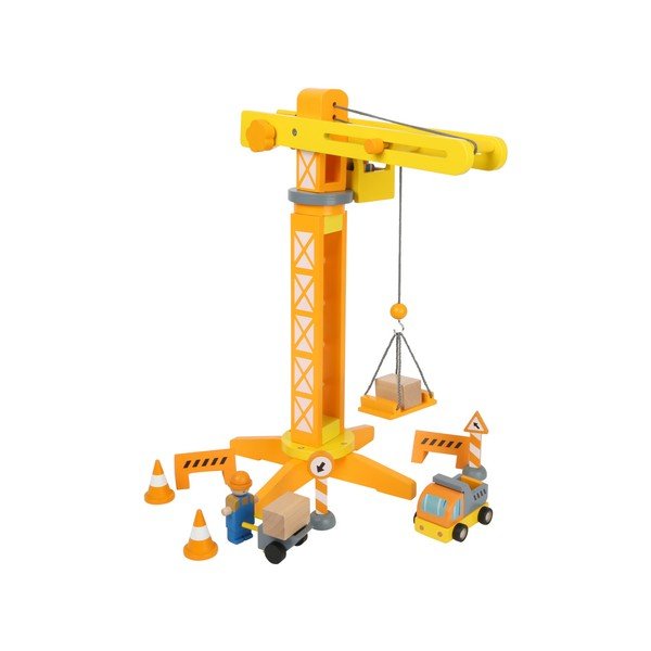 Otroški leseni gradbeni žerjav Legler Construction-image-3