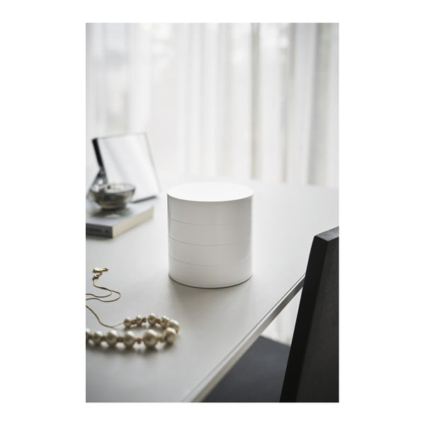 Bela škatlica za nakit YAMAZAKI Tower, ⌀ 10 cm-image-2