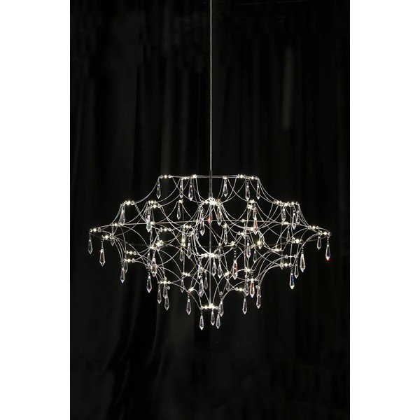 LED viseča svetilka v srebrni barvi ø 80 cm Efesos – Markslöjd-image-1