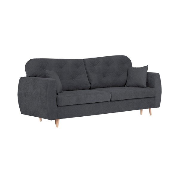 Mazzini Sofas Orchid temno siva trisedežna raztegljiva sedežna garnitura s shranjevanjem-image-1