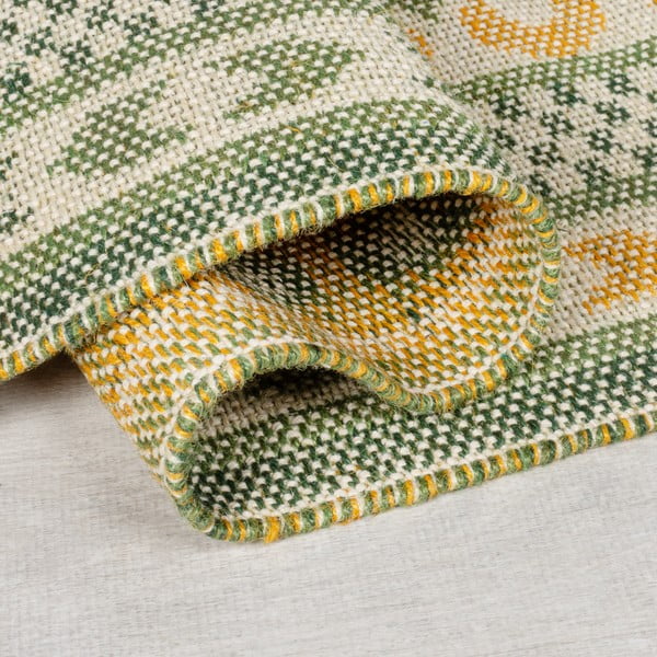 Zelena preproga iz mešanice jute 200x290 cm Mara Jute Border – Flair Rugs-image-2