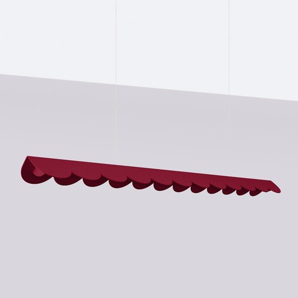 Bordo rdeča aluminijasta LED viseča svetilka BISCUIT – Thoro-image-4
