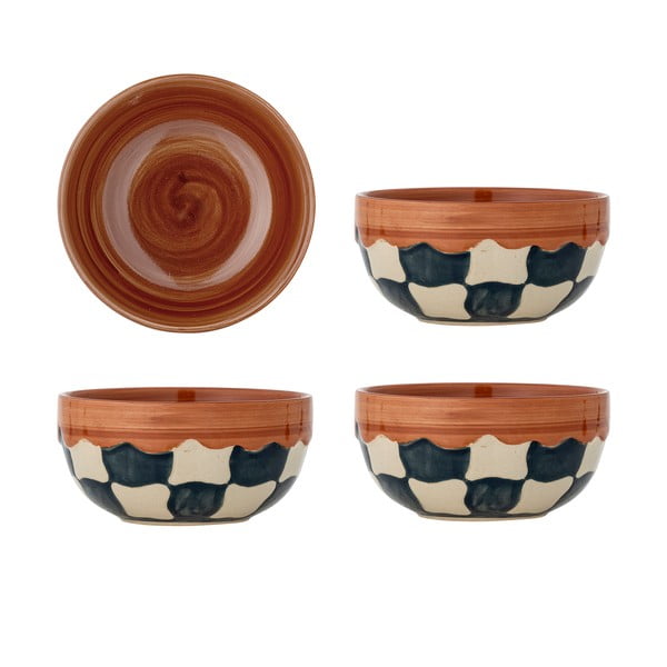 Skledice v kompletu 4 ks iz kamenine 590 ml Check – Bloomingville