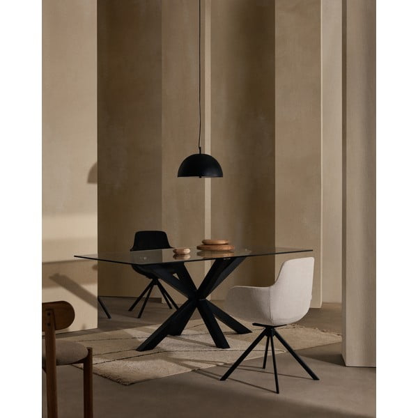 Bež oblazinjeni jedilni stoli v kompletu z nasloni za roke 2 ks Tissiana – Kave Home-image-2