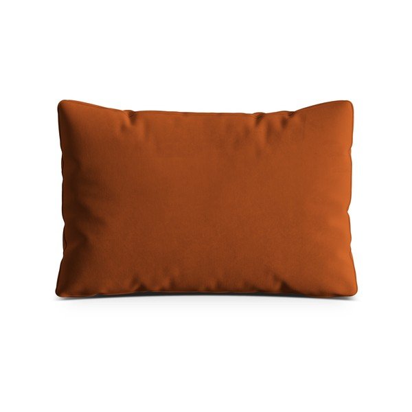 Žametna okrasna blazina za sedežno garnituro v barvi terakote Kemi – Cosmopolitan Design