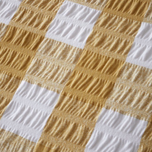 Rumena enojna flanelna posteljnina 135x200 cm Gingham Check – Catherine Lansfield-image-4
