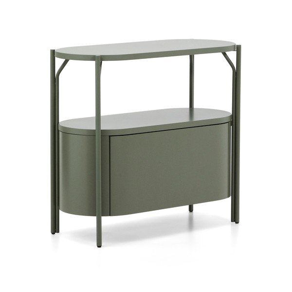 Zelena omarica za pod umivalnik 90x81 cm Arely – Kave Home-image-2