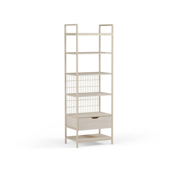 Kremno bel jeklen regal 60x179,5x40 cm Amara – Marckeric-image-3