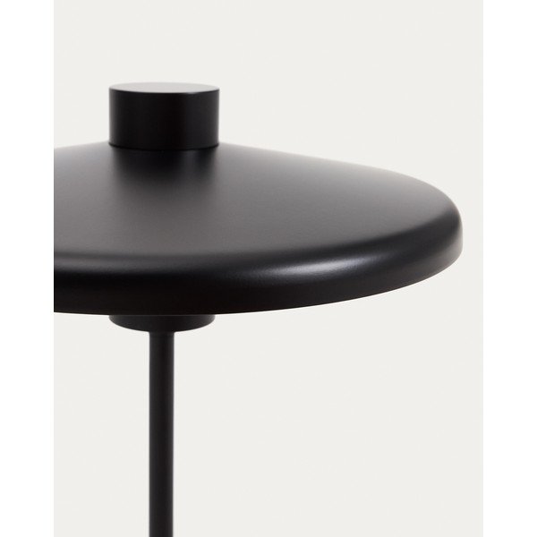 Črna namizna svetilka s kovinskim senčilom (višina 32,5 cm) Nuvira – Kave Home-image-4