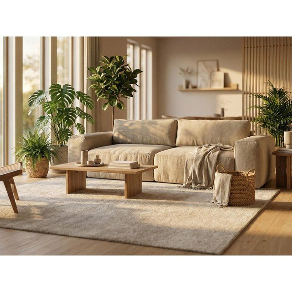 Zelena raztegljiva kotna sedežna garnitura iz šenilje (desni kot/z ležalnikom) Kuki – Makamii-image-1