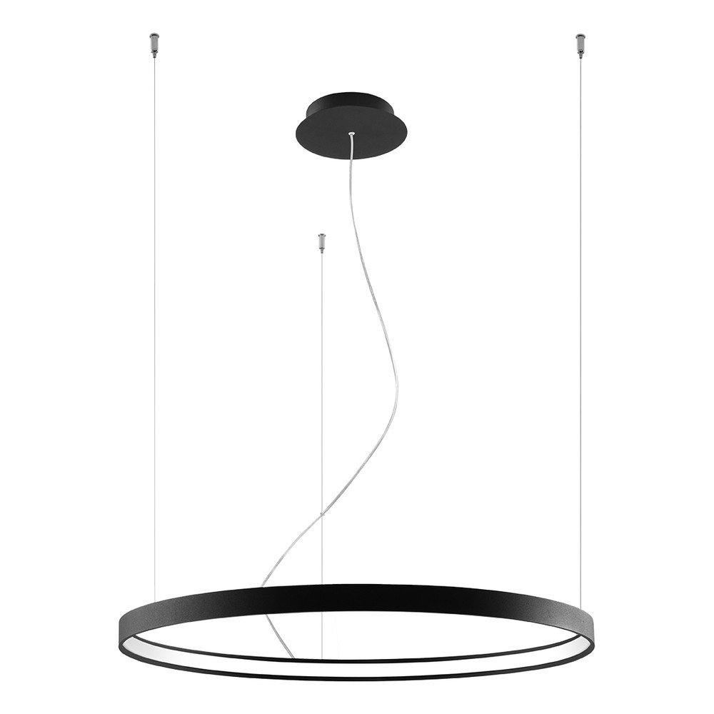 Črna aluminijasta LED viseča svetilka