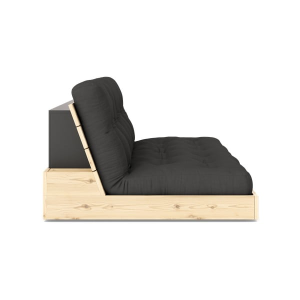 Temno siva raztegljiva sedežna garnitura 196 cm Base – Karup Design-image-3