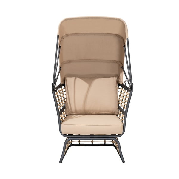 Bež kovinski vrtni fotelj Paros – Garden Pleasure-image-3