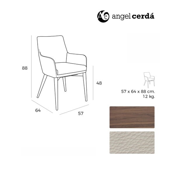 Bel jedilni stol Ángel Cerdá Yadira-image-3