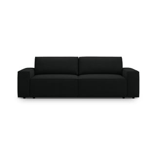 Črna raztegljiva sedežna garnitura iz tkanine bouclé 247 cm Jodie – Micadoni Home