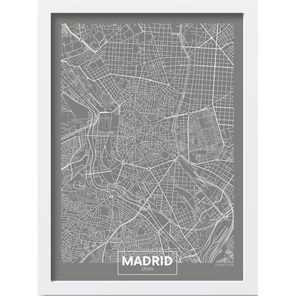 Plakat z okvirjem 40x55 cm Madrid – Wallity