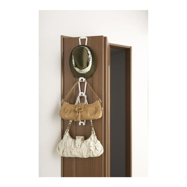 Bel obešalnik za torbice s 6 kavlji YAMAZAKI Kanazawa-image-3