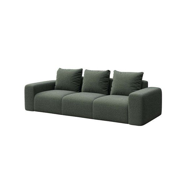 Zelena sedežna garnitura iz tkanine bouclé 287 cm Feiro – MESONICA-image-2