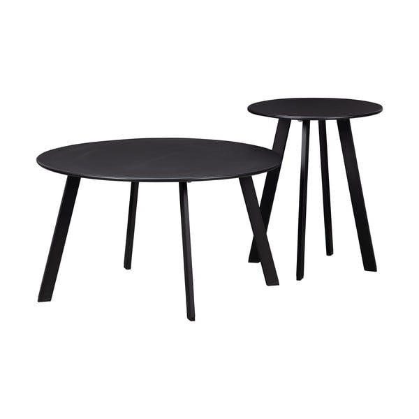 Črna vrtna mizica WOOOD Fer, ø 70 cm-image-3