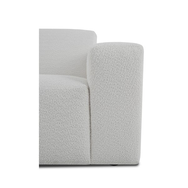 Bel modul za sedežno garnituro iz tkanine bouclé (desni kot) Roxy – Scandic-image-4