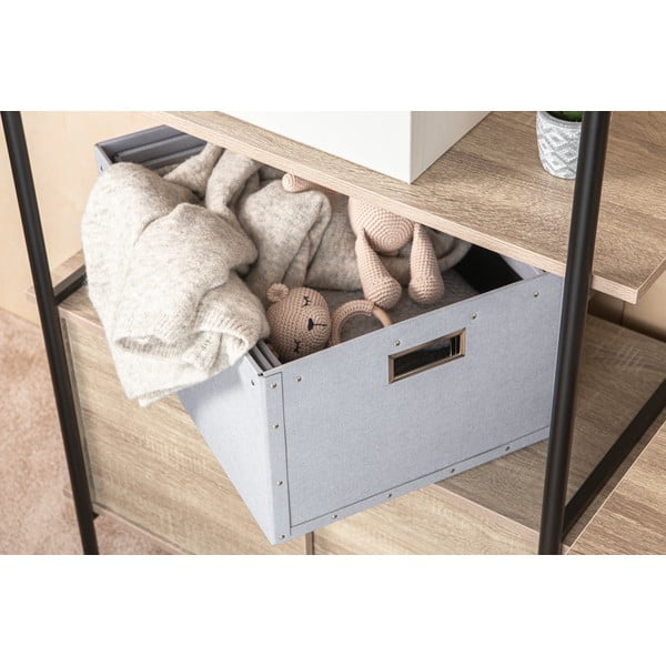 Svetlo sive kartonaste škatle za shranjevanje v kompletu 3 ks Ture – Bigso Box of Sweden-image-2