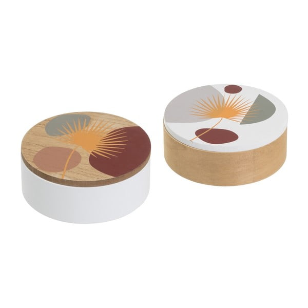 Škatle za shranjevanje v kompletu 2 ks s pokrovom/dekorativne ø 17x6,5 cm – Casa Selección