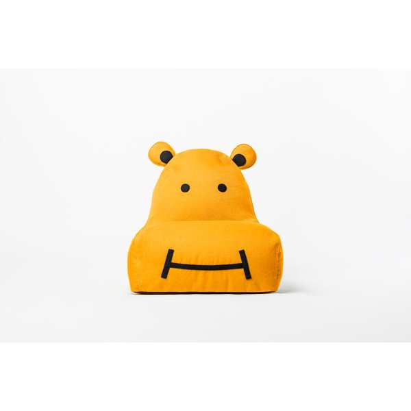 Gorčično rumena otroška sedalna vreča The Brooklyn Kids Hippo-image-1