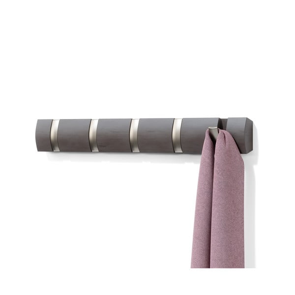 Siv stenski obešalnik iz lesa topola Flip - Umbra-image-4