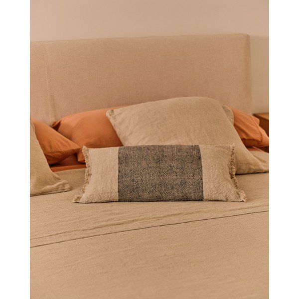 Prevleka za blazino iz mešanice lana 50x30 cm Lorin – Kave Home-image-1