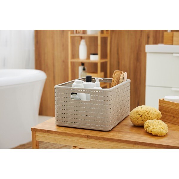 Bež košara za shranjevanje iz reciklirane plastike Country - Rotho-image-2