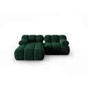 Zelena žametna sedežna garnitura 191 cm Bellis – Micadoni Home