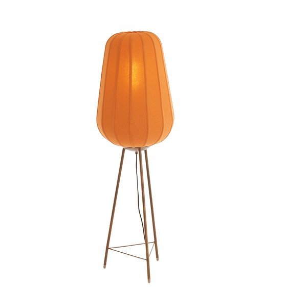 Stoječa svetilka v barvi terakote s tekstilnim senčilom (višina 133 cm) Bibury – Light & Living-image-1