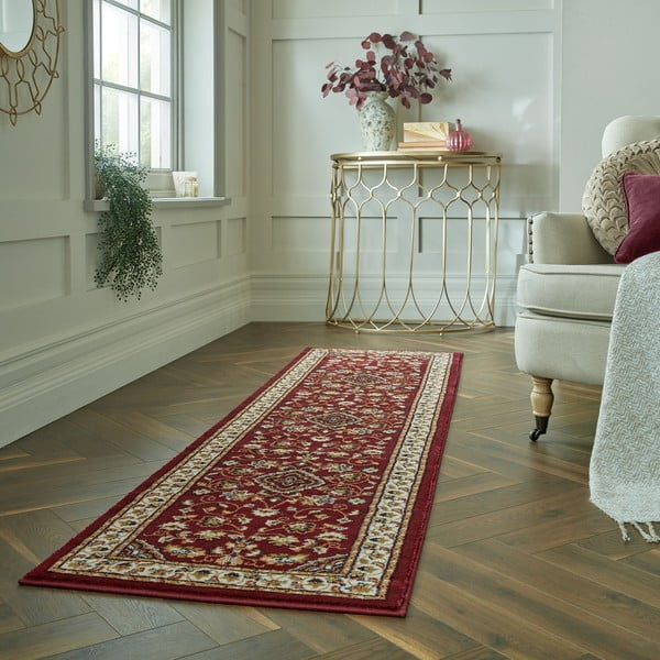 Rdeč tekač 66x300 cm Sherborne – Flair Rugs-image-1