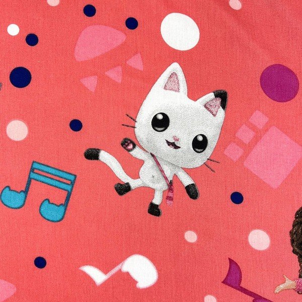 Napenjalna enojna bombažna otroška rjuha 90x200 cm Gabby's Dollhouse – Jerry Fabrics-image-2