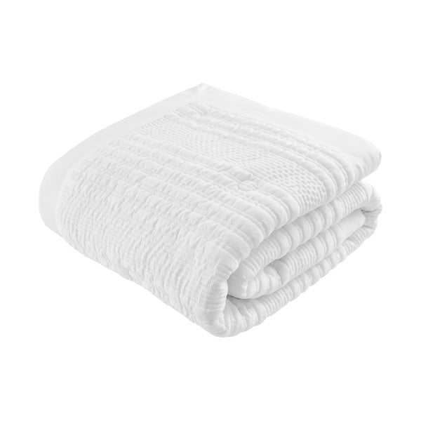 Belo prešito pregrinjalo za zakonsko posteljo 220x220 cm Lennon Stripe – Catherine Lansfield-image-2