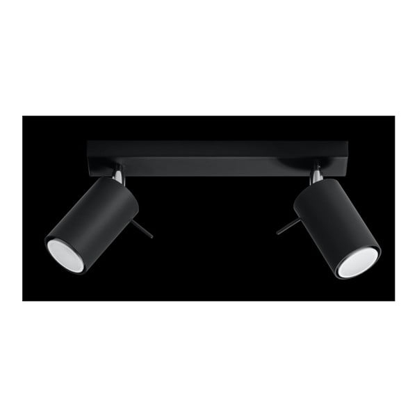 Črno točkovno svetilo 8x30 cm Etna – Sollux-image-4