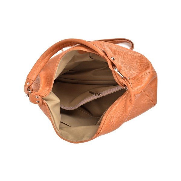 Konjak rjava usnjena torbica Sofia Cardoni Bruhna-image-1