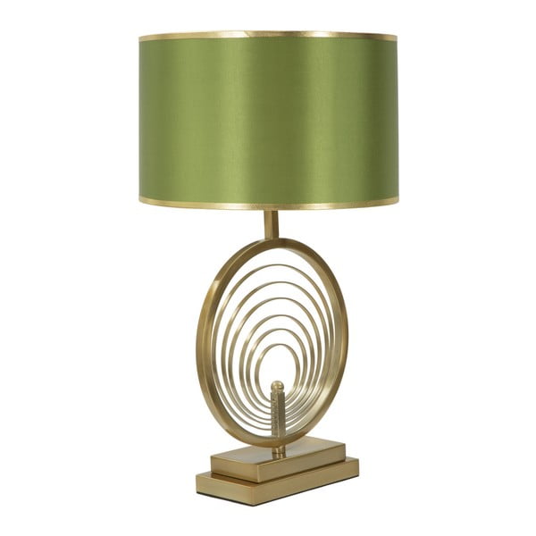Zelena namizna svetilka z zlatim vzorcem Mauro Ferretti Oblix
