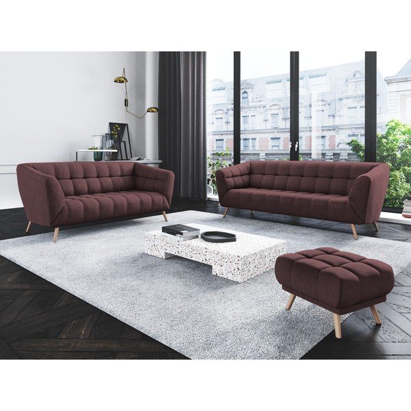 Temno rdeča zofa Interieurs 86 Étoile, 170 cm-image-1