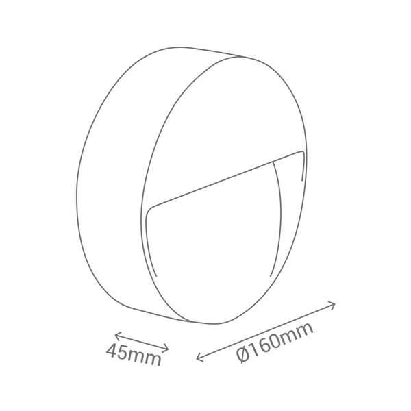 Temno siva okrogla stenska svetilka SULION Kamal, ø 15 cm-image-2