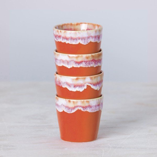 Belo-oranžna keramična skodelica za espresso Costa Nova, 90 ml-image-1