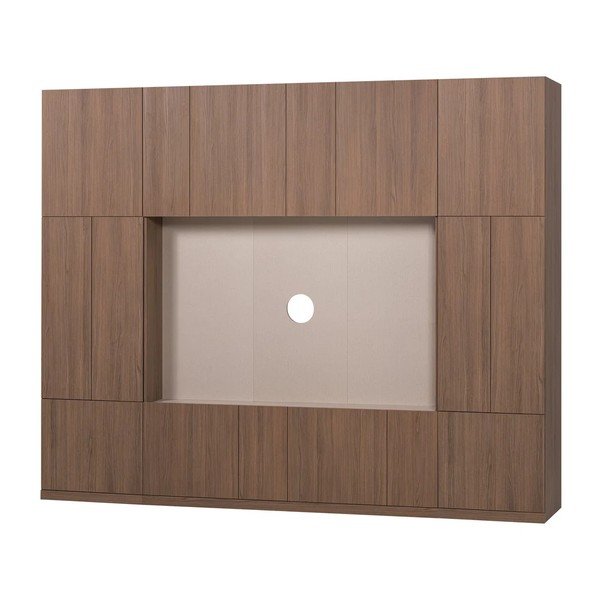 Modularni TV komplet v temni naravni barvi 268x215 cm Build – WOOOD-image-2