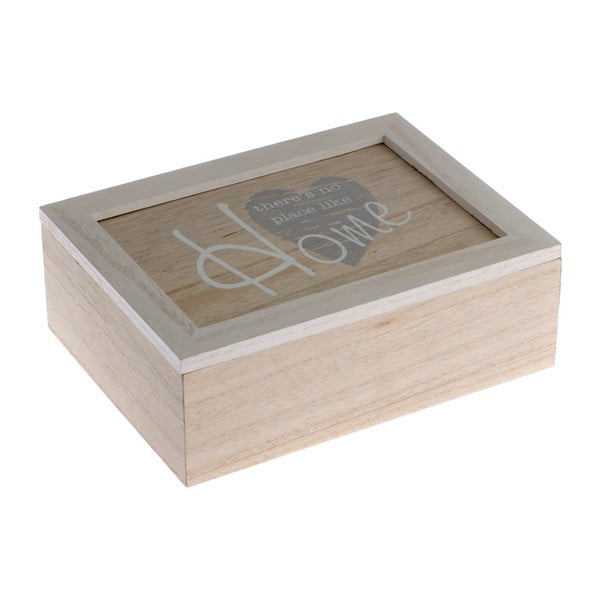 Lesena škatla s predalčki za čaj Dakls Ruseno Home