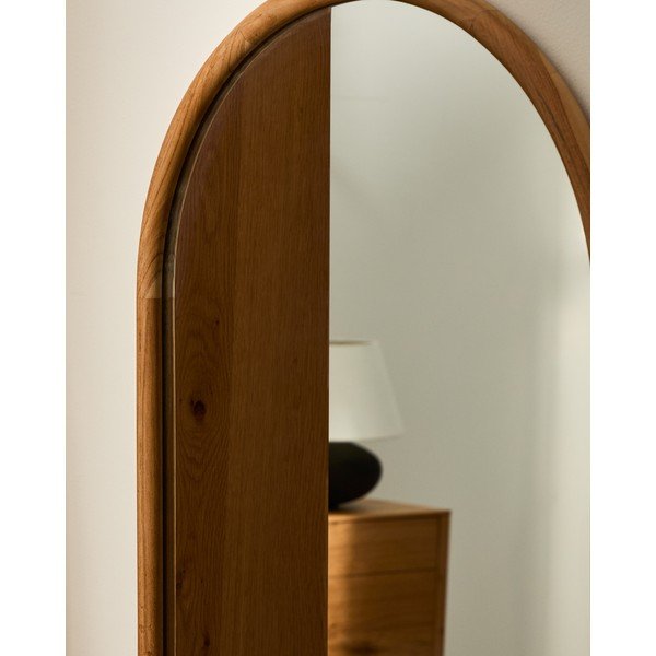 Stensko ogledalo z lesenim okvirjem 55x155 cm Milsa – Kave Home-image-2