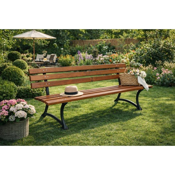 Vrtna klop iz masivnega lesa v naravni barvi – Rojaplast-image-1